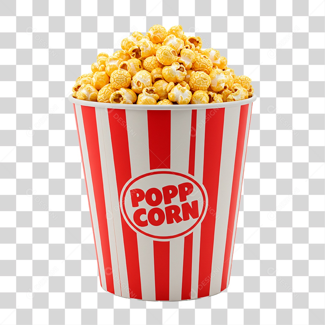 Balde de Pipoca PNG Transparente