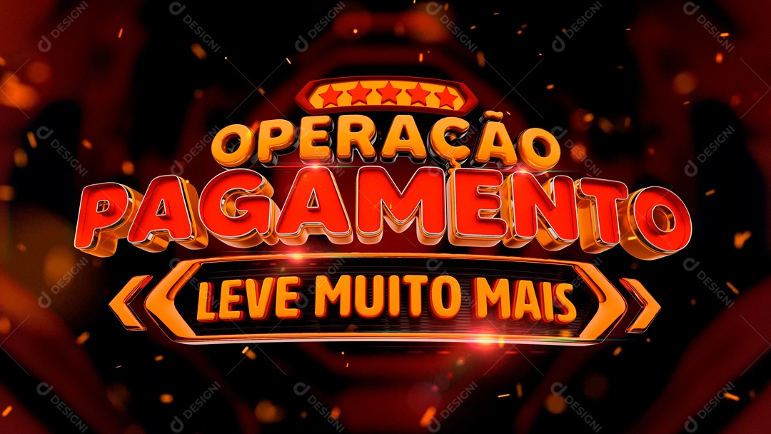 Selo 3D Supermercado Operação Pagamento Para Composição PSD