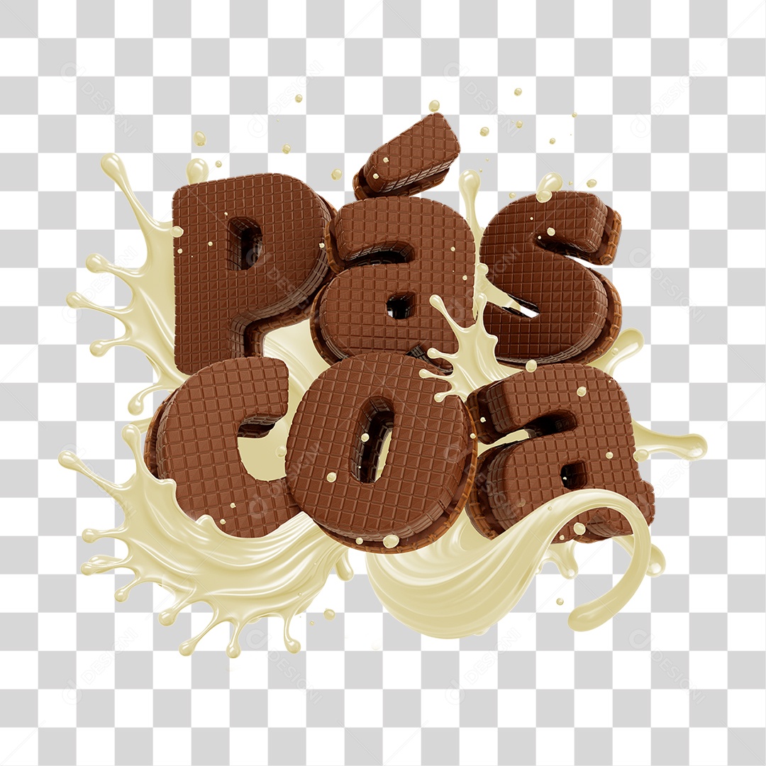 Selo 3D Páscoa Chocolate Doce PNG Transparente