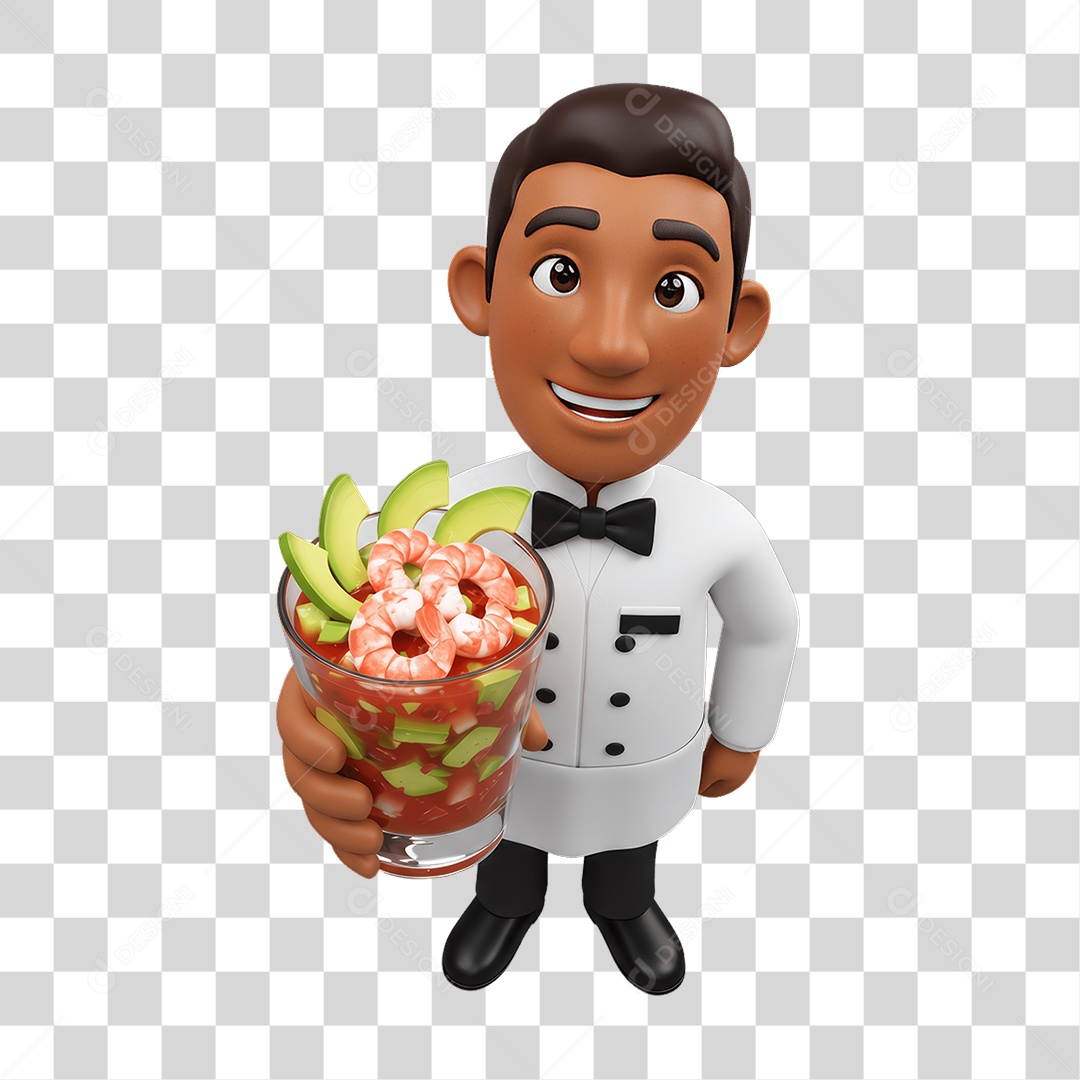 Personagem Mexicano com Comidas Típicas PNG Transparente