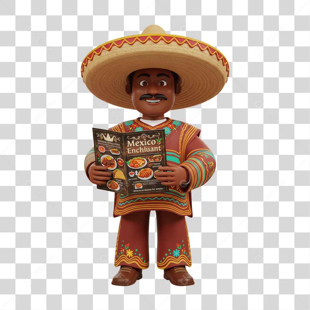 Personagem Mexicano PNG Transparente