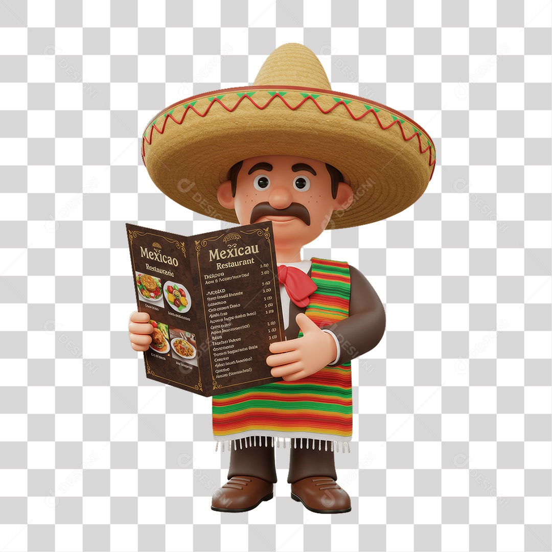 Personagem Mexicano PNG Transparente