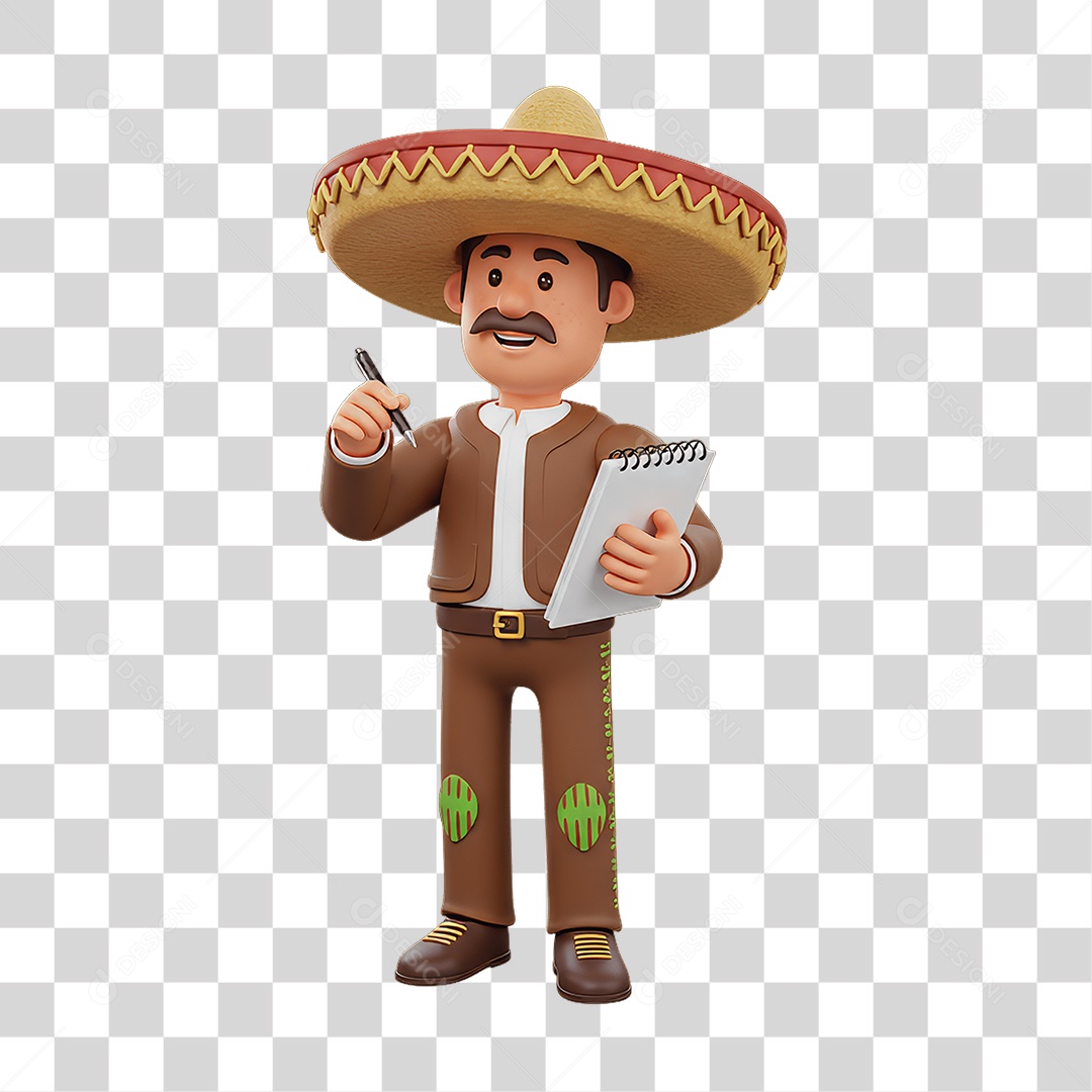 Personagem Mexicano PNG Transparente