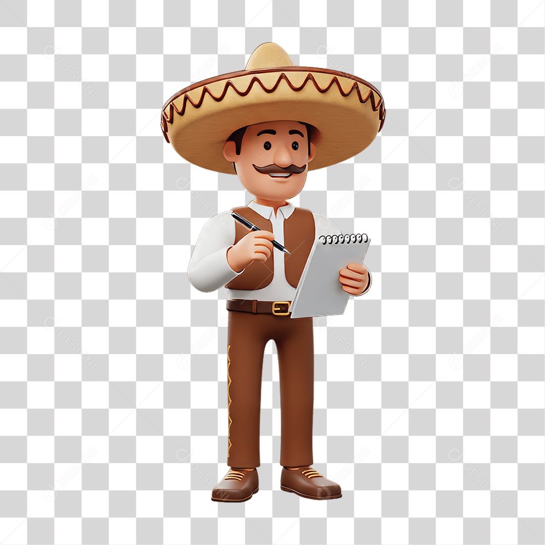 Personagem Mexicano PNG Transparente
