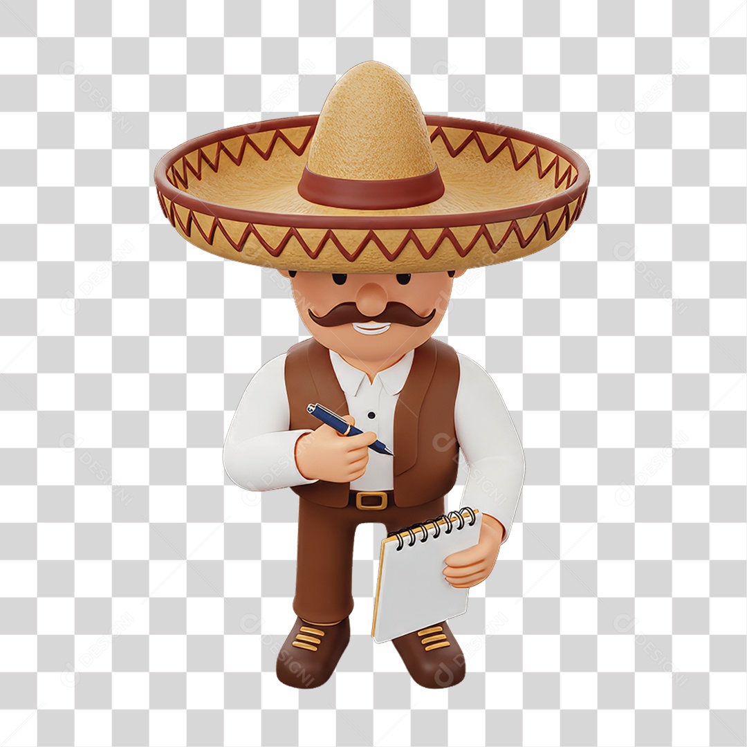 Personagem Mexicano PNG Transparente
