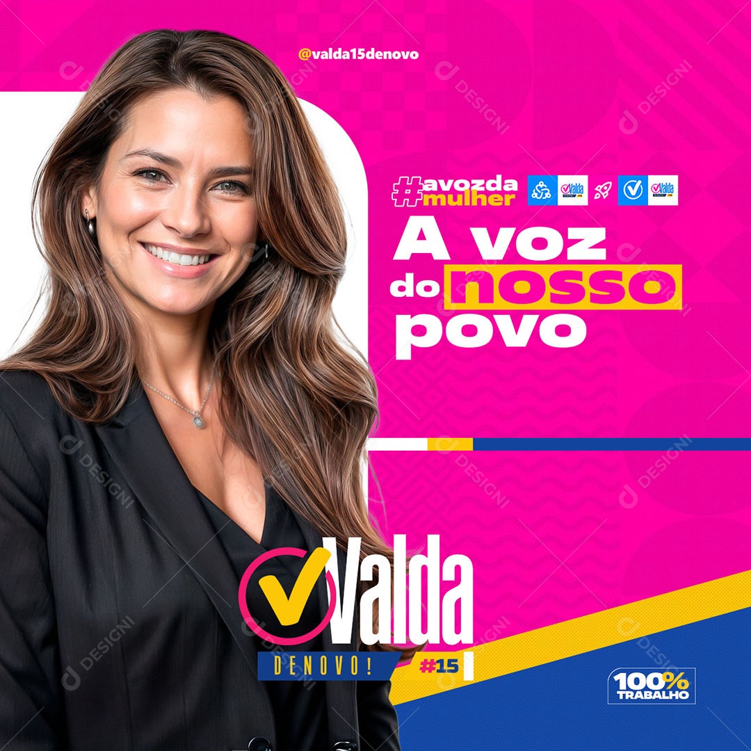 Política A Voz do Nosso Povo Social Media PSD Editável