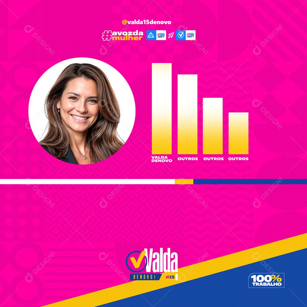 Política Pesquisa Social Media PSD Editável