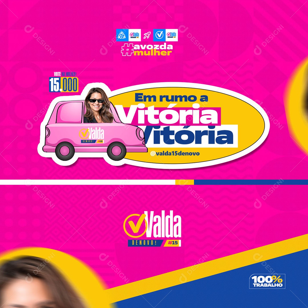 Política Rumo a Vitória Social Media PSD Editável