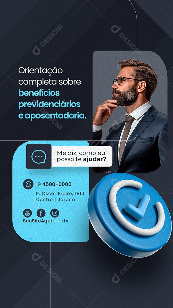 Story Advocacia Orientação Completa Social Media PSD Editável