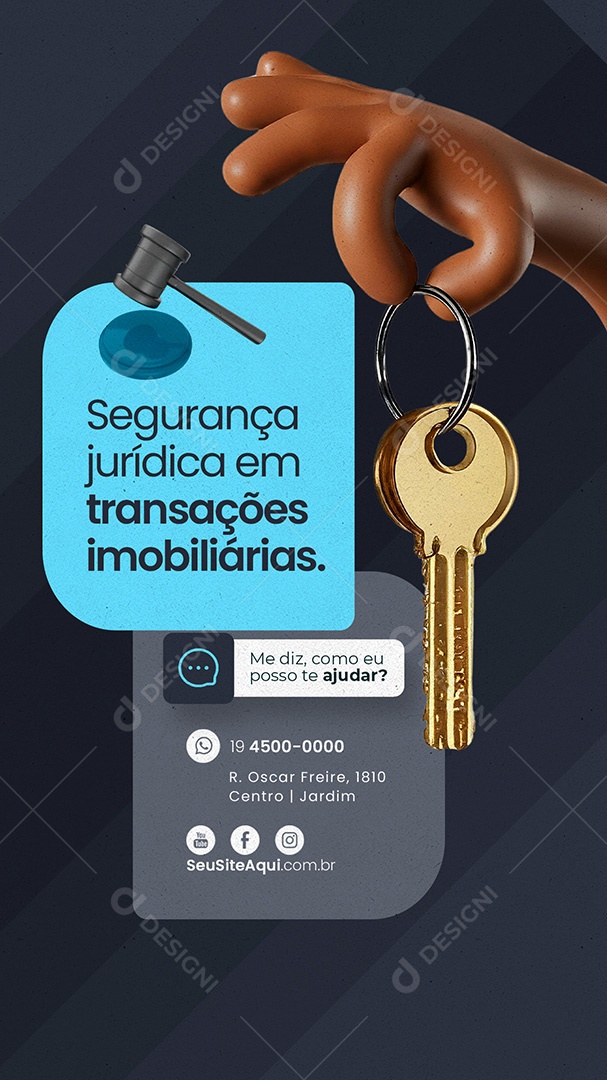 Story Advocacia Segurança Jurídica Social Media PSD Editável