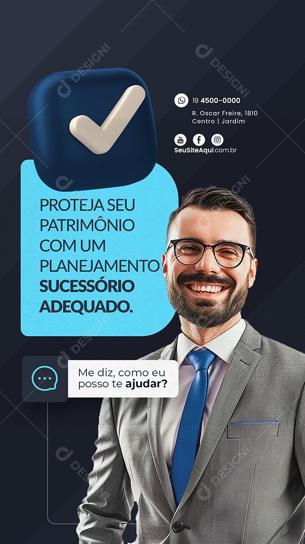 Story Advocacia Proteja seu Patrimônio Social Media PSD Editável