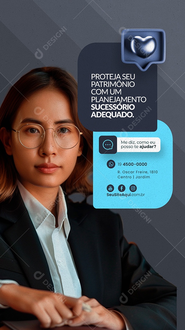 Story Advocacia Proteja seu Patrimônio Social Media PSD Editável