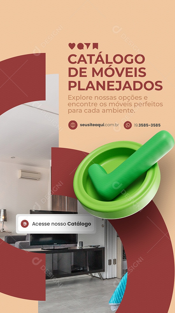 Story Móveis Panejado Catálogo Social Media PSD Editável