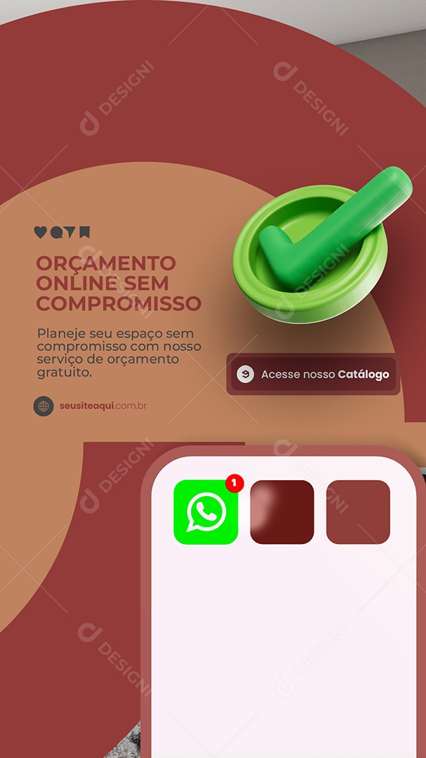 Story Móveis Panejado Orçamento Online Social Media PSD Editável