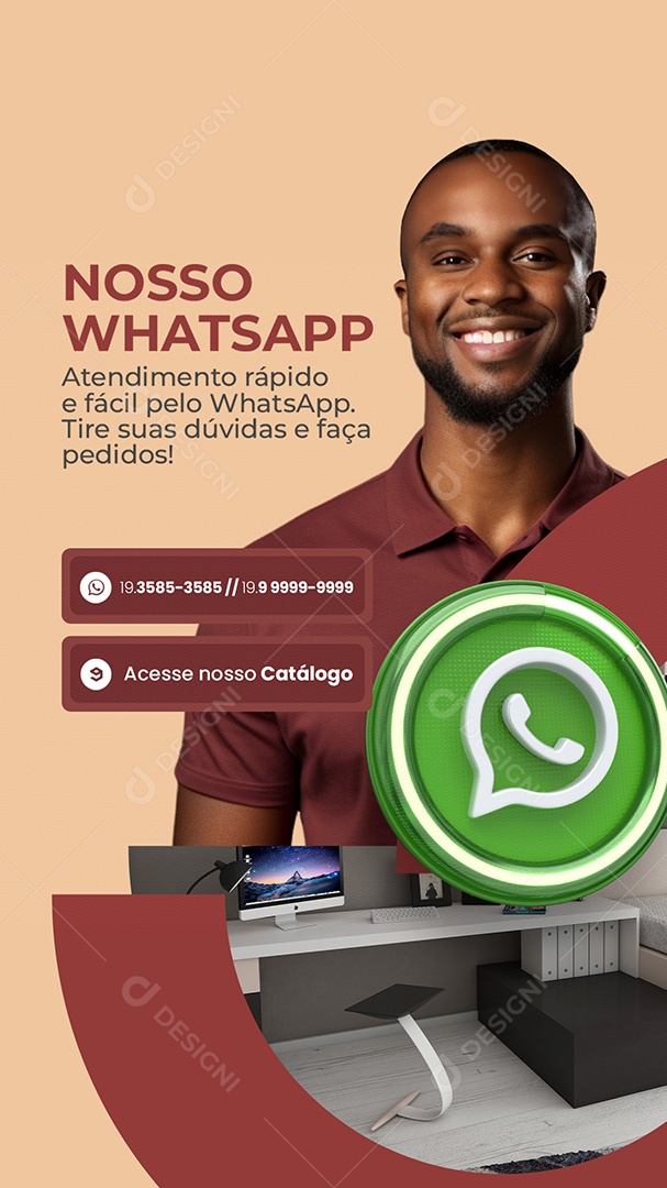 Story Móveis Panejado Atendimento Rápido Social Media PSD Editável