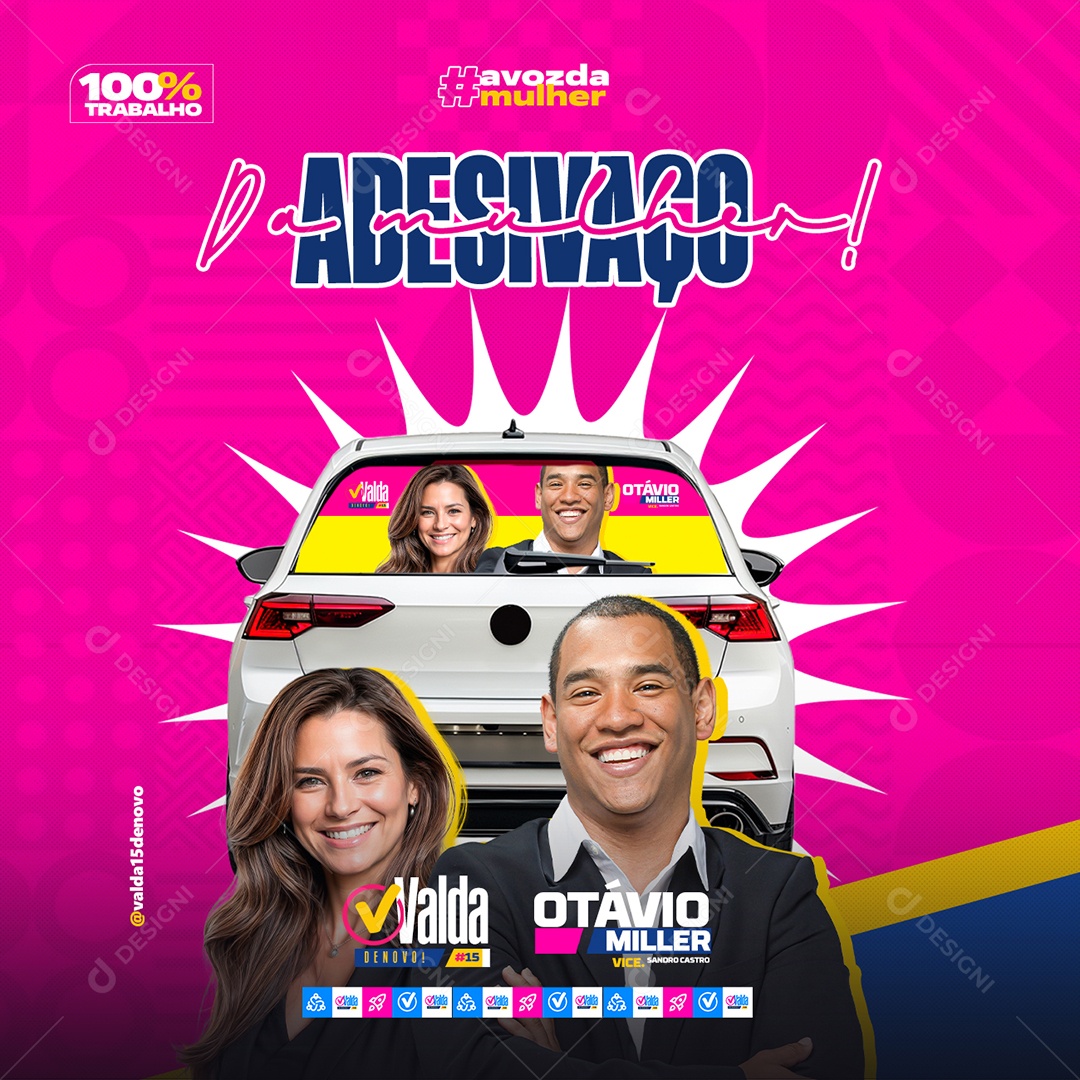 Política Adesivaço da Mulher Social Media PSD Editável