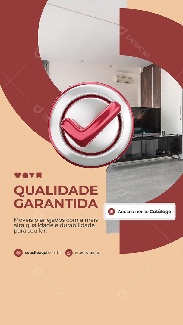 Story Móveis Panejado Qualidade Garantida Social Media PSD Editável