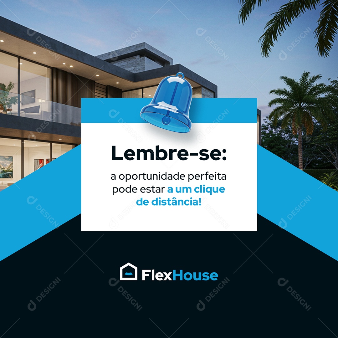 Imobiliária Lembre se A Oportunidade Perfeita Social Media PSD Editável