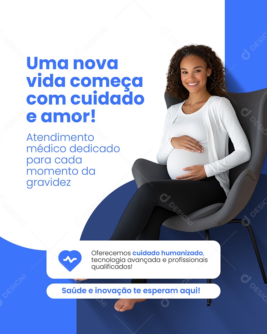 Clínica Médica Uma Vida Nova Social Media PSD Editável