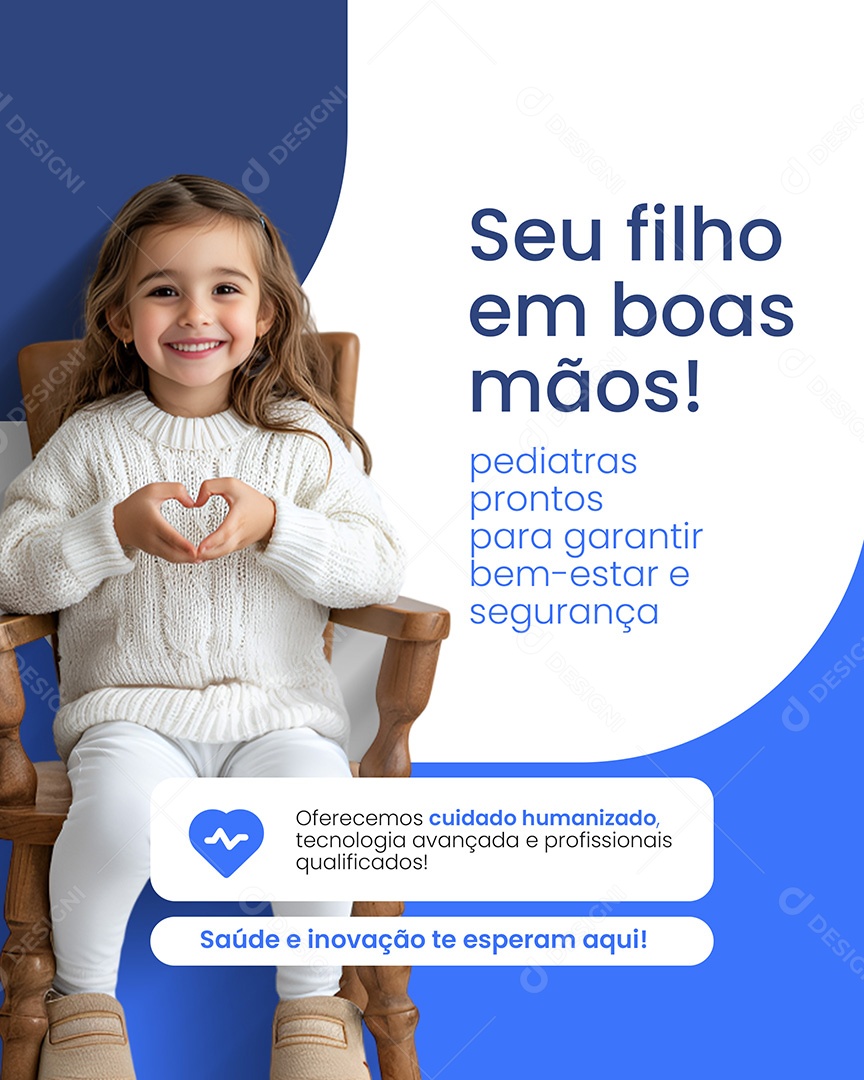 Clínica Médica Seu Filho Em Boas Mãos Social Media PSD Editável