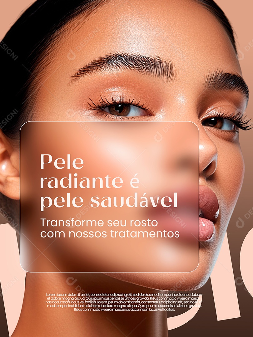 Procedimentos Estéticos Pele Radiante Social Media PSD Editável