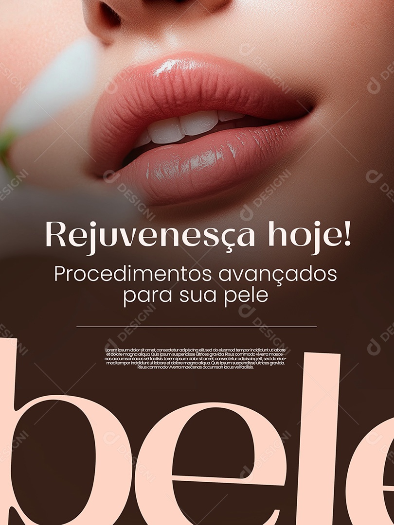 Procedimentos Estética Rejuvenesça Hoje Social Media PSD Editável