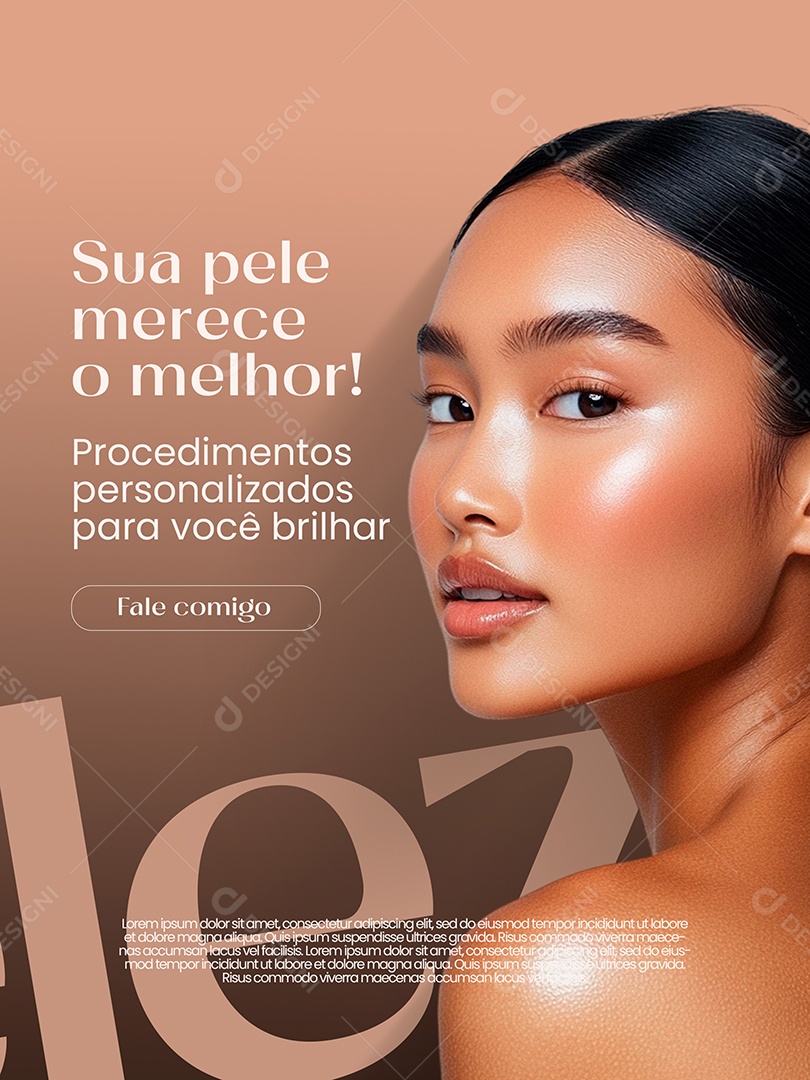 Procedimentos Estético Fale Conosco Social Media PSD Editável