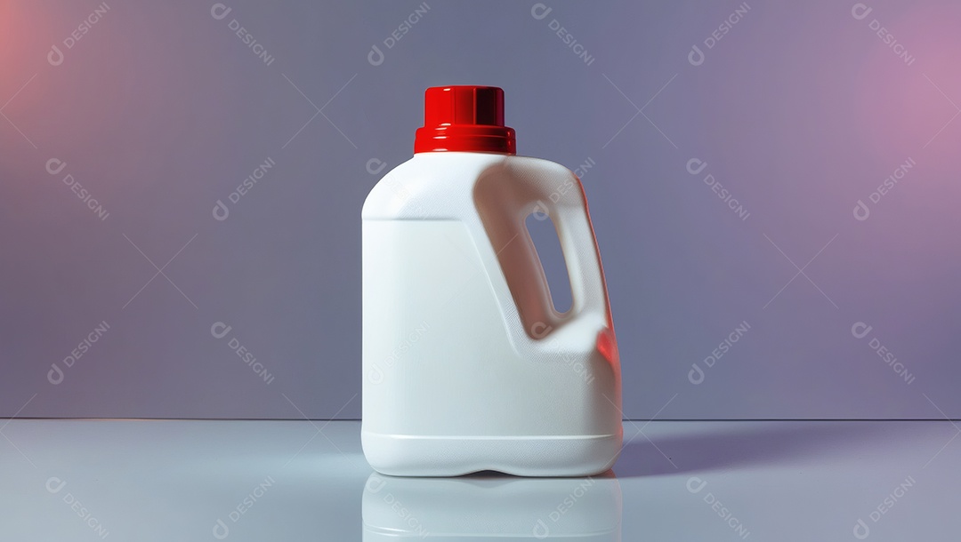 Garrafão branco com tampa vermelha