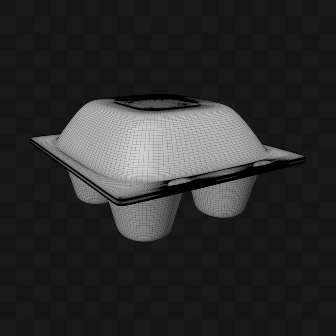 Caixa de Ovos Fechada - Modelo 3D