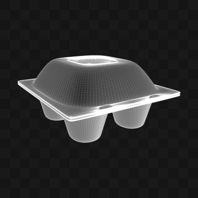 Caixa de Ovos Fechada - Modelo 3D