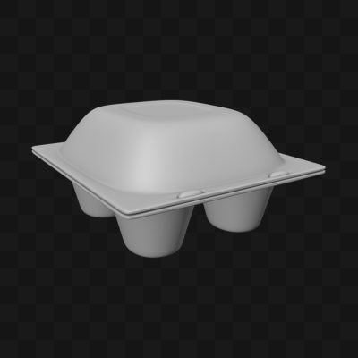 Caixa de Ovos Fechada - Modelo 3D