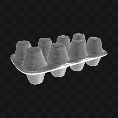 Caixa de Ovos Fechada - Modelo 3D