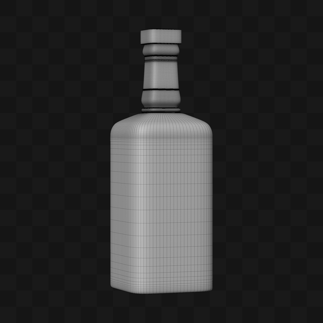 Garrafa de Rum - Modelo 3D