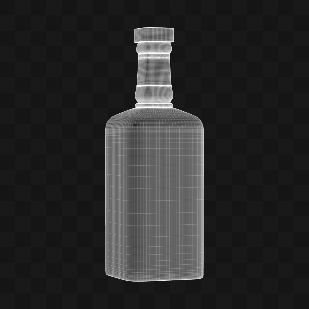 Garrafa de Rum - Modelo 3D