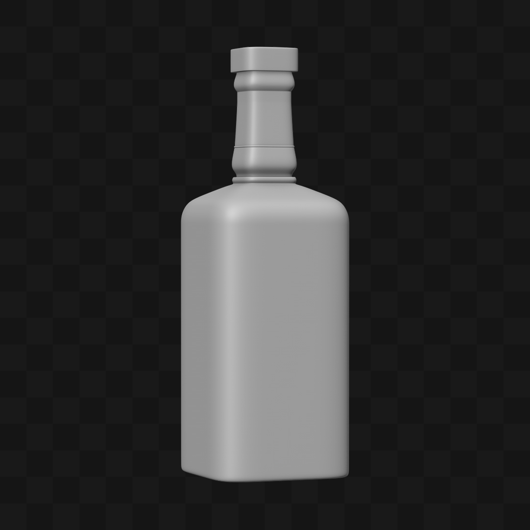 Garrafa de Rum - Modelo 3D
