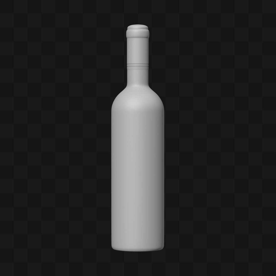 Garrafa de Vinho - Modelo 3D