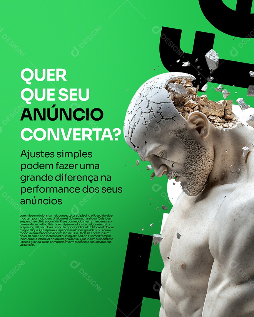 Gestor de Trafego Performance Dos Anúncios Social Media PSD Editável