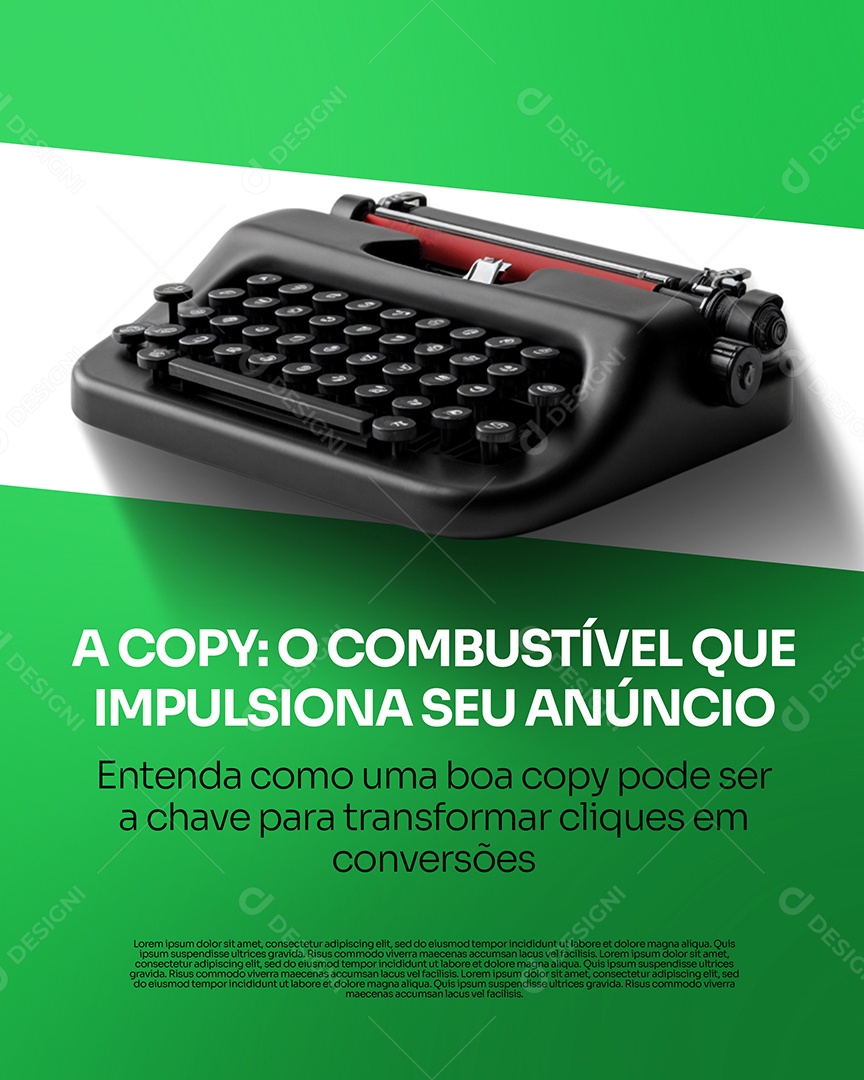 Gestor de Trafego Uma Boa Copy Pode Ser a Chave Social Media PSD Editável