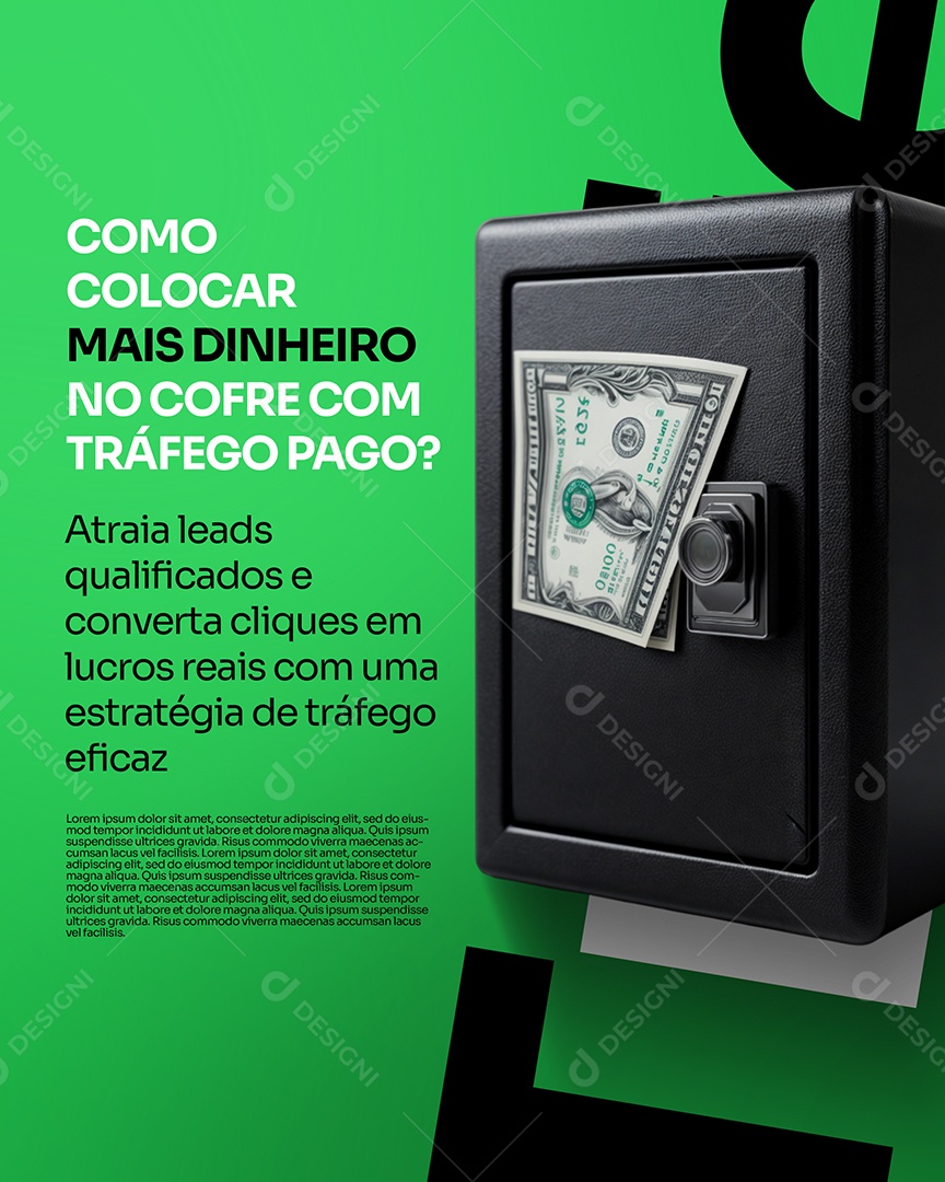 Gestor de trafego Atraia Leads Social Media PSD Editável