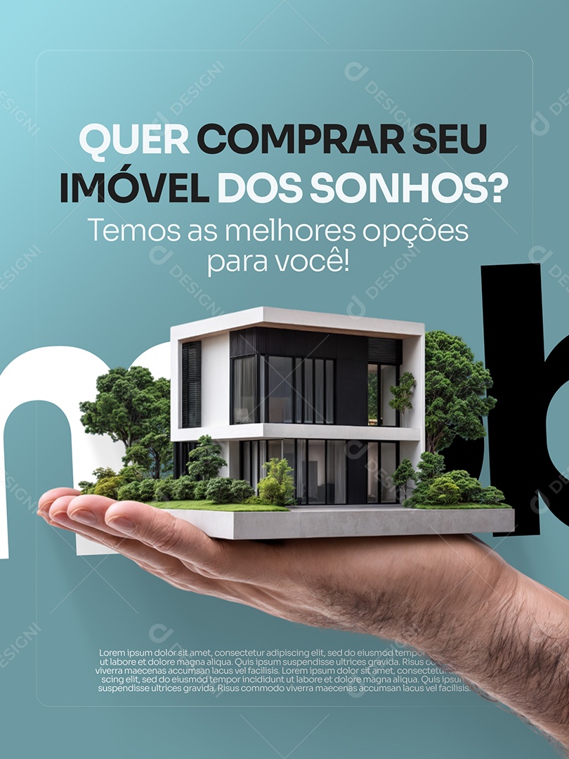 Imobiliária Imóvel Dos Sonhos Social Media PSD Editável