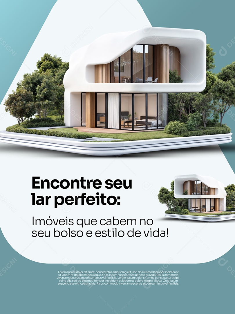 Imobiliária Encontre Seu Lar Perfeito Social Media PSD Editável