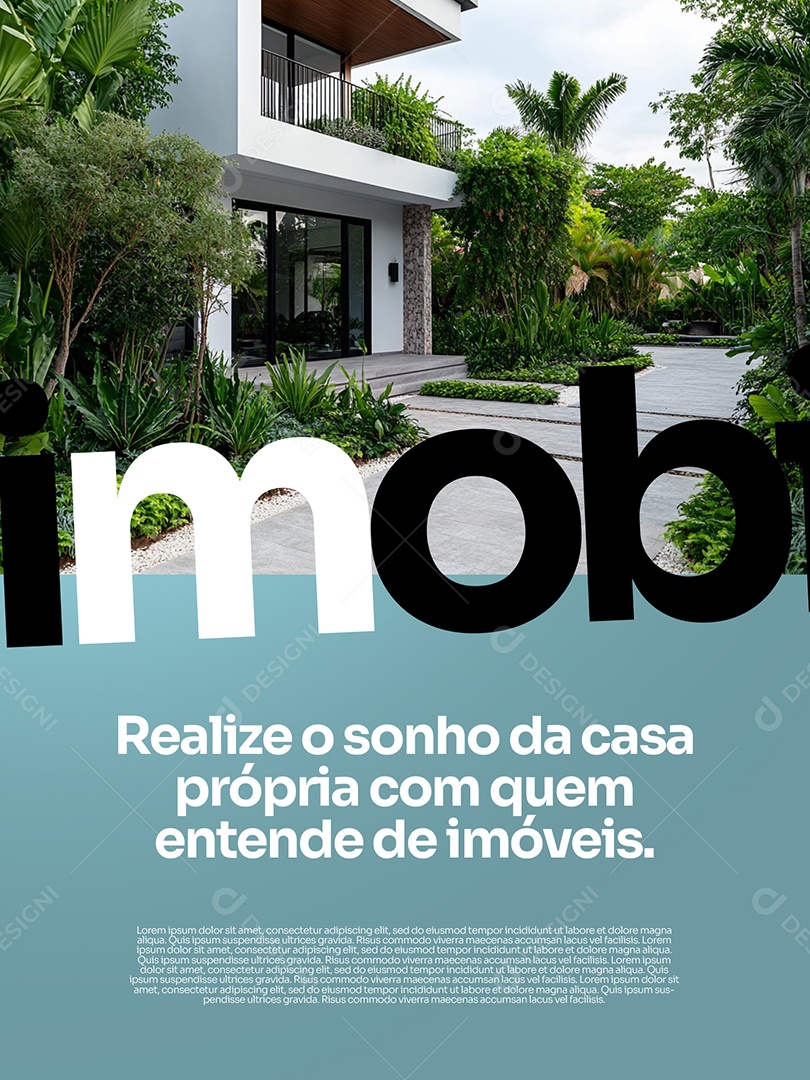 Imobiliária Realize o Sonho da Casa Própria Social Media PSD Editável