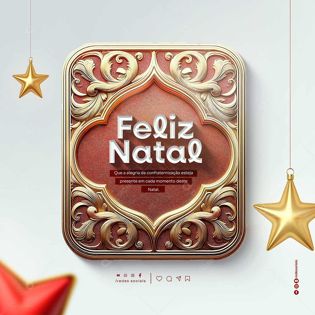 Social Media Feliz Natal 25 de Dezembro PSD Editável