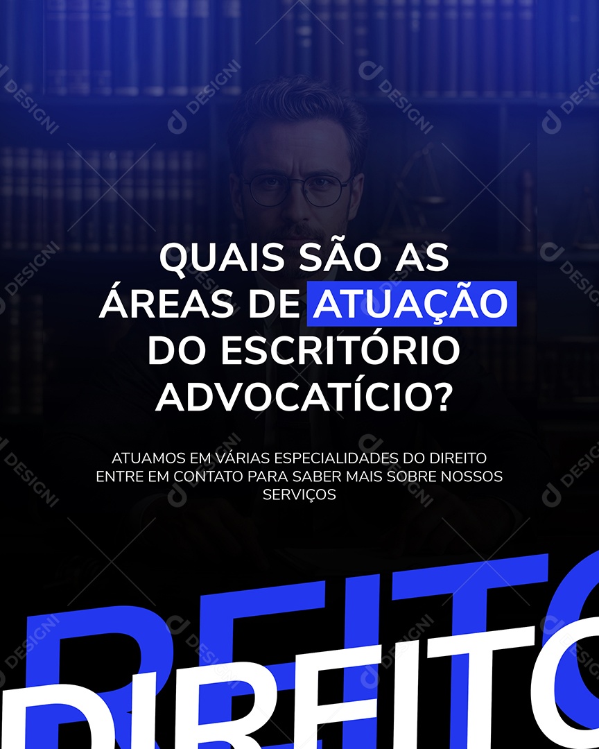 Advocacia Atuamos Em Várias Especialidades Social Media PSD Editável