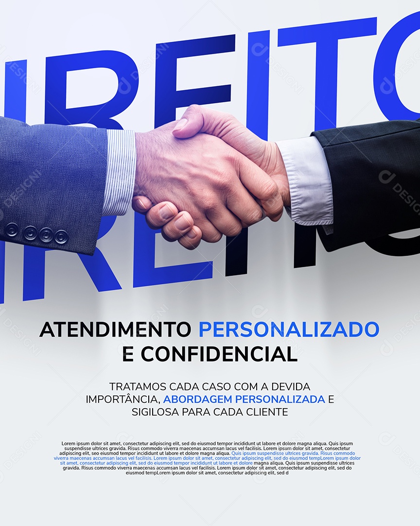 Advocacia Atendimento Personalizado Social Media PSD Editável