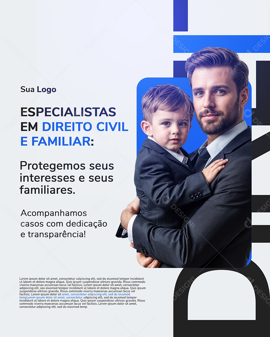 Advocacia Especialista Em Direito Civil Social Media PSD Editável
