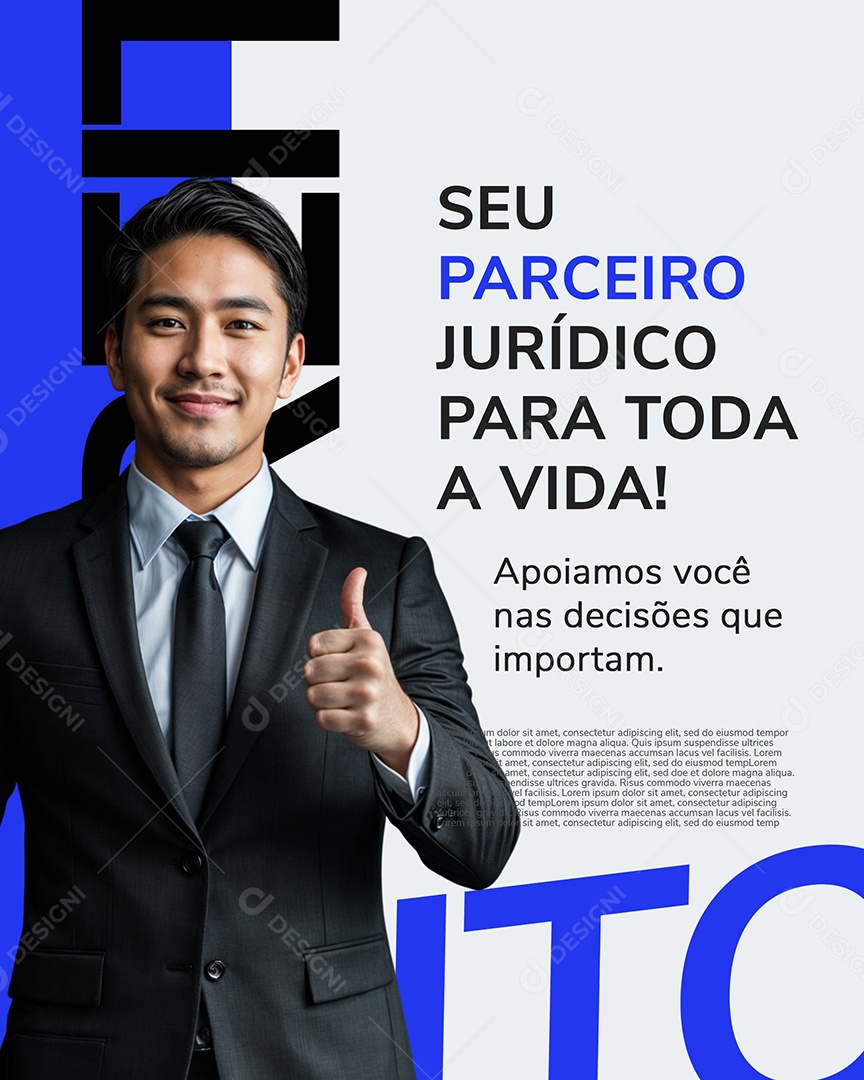 Advocacia Seu Parceiro Jurídico Social Media PSD Editável