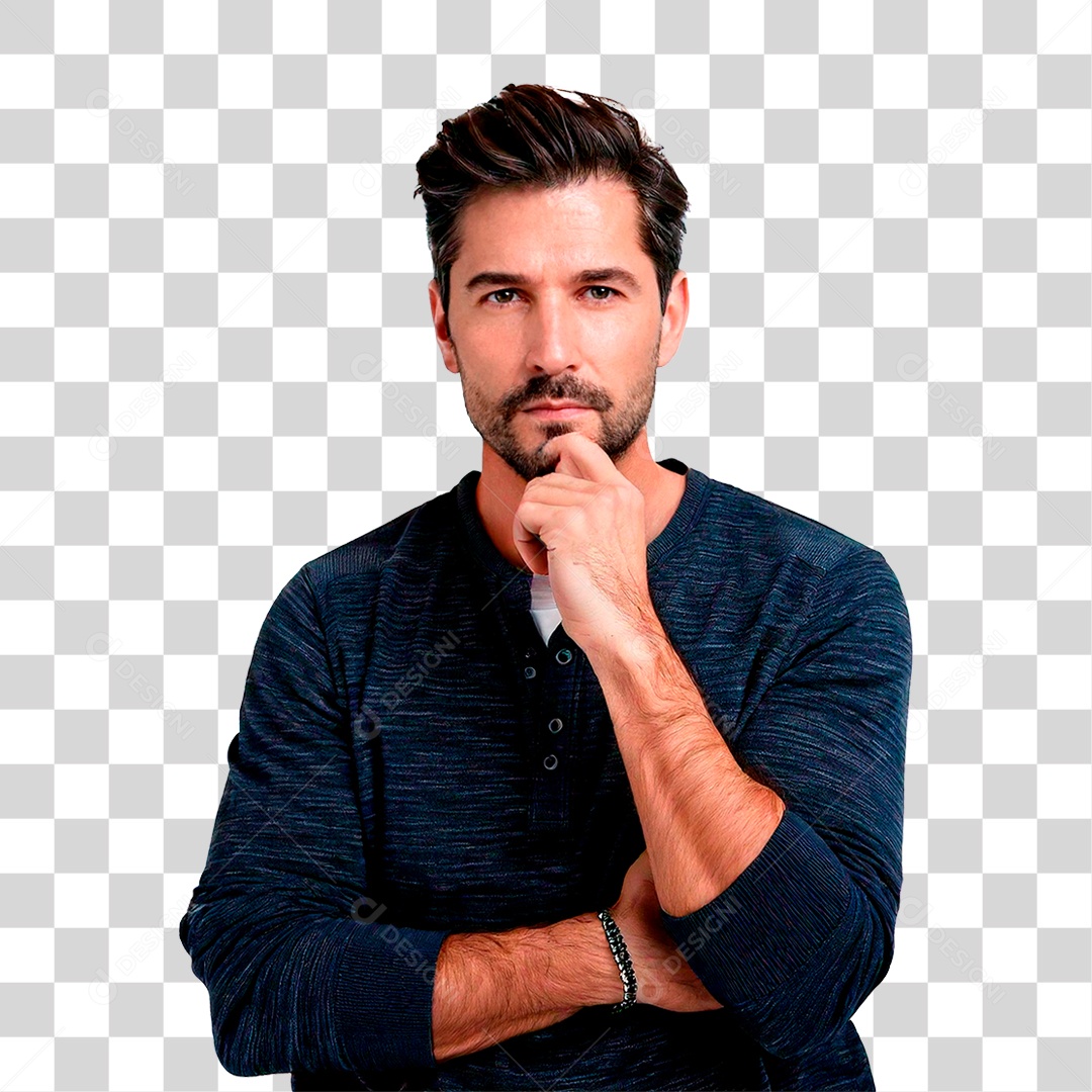 Homem Pensativo PNG Transparente