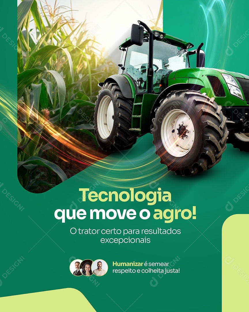 Agronegócio Tecnologia Que Move o Agro Social Media PSD Editável