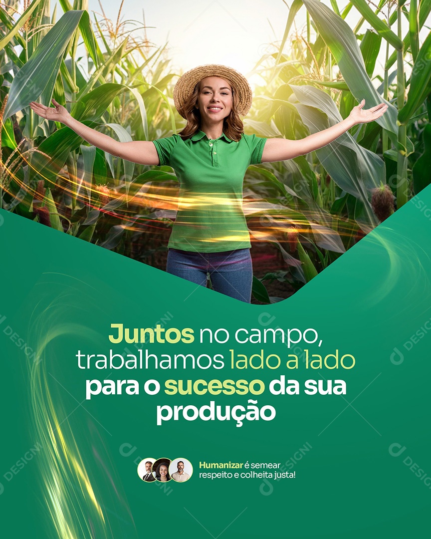 Agronegócio Juntos no Campo Social Media PSD Editável